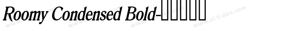 Roomy Condensed Bold字体转换